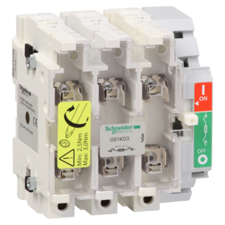 Picture of Switch disconnector fuse, TeSys GS, 3P, 3NO, 125A, 11W, fuse type NFC, size 22x58mm