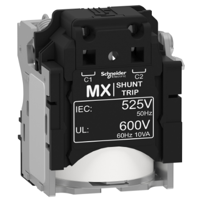 Picture of Shunt trip release MX, ComPacT NSX, 525VAC 50Hz, 600VAC 60Hz, screwless spring terminal connections