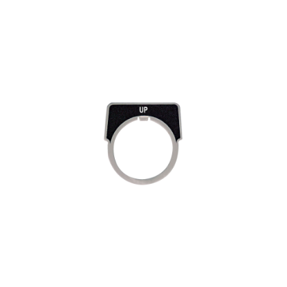 Picture of Legend, Harmony 9001K, Harmony 9001SK, 30mm, aluminium, black with silver letters, 40x43mm, marking UP