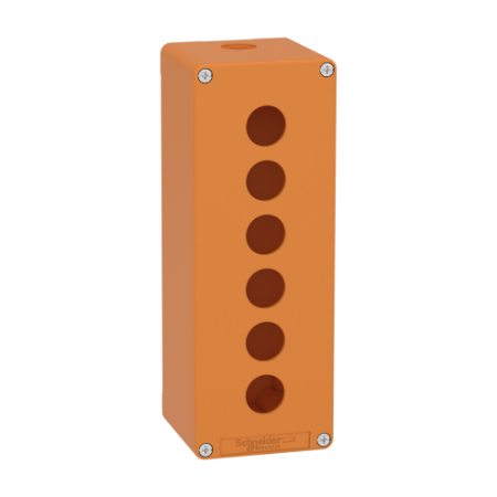 Picture of Empty control station, Harmony XAP, XB2 SL, zinc alloy, orange, M25, 6 cut outs 22mm, 80x220x77mm