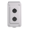 Picture of Empty enclosure control station, Harmony 9001K, Harmony 9001SK, plastic, 2 cut outs, 30mm, for 3 4 cable entry