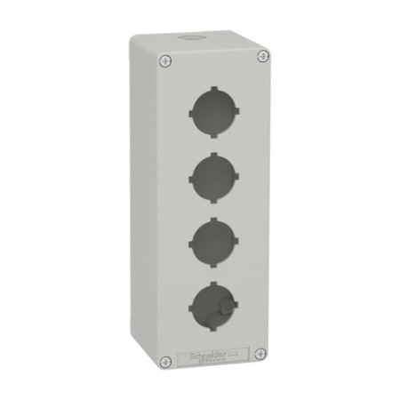 Picture of Empty control station, Harmony XAP, XB2 SL, zinc alloy, grey, M25, 4 cut outs 30mm with notches, 80x220x77mm
