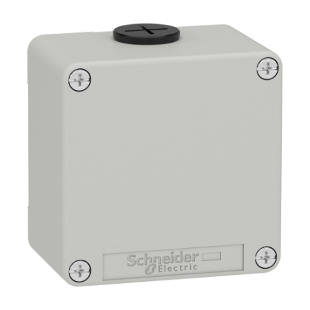 Picture of Die cast empty control station, Harmony XAP, XB2 SL, zinc alloy, grey, M20, undrilled, 80x80x51,5mm, UL cULus