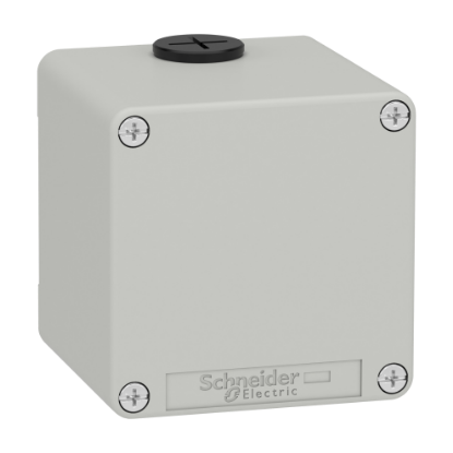 Picture of Die cast empty control station, Harmony XAP, XB2 SL, zinc alloy, grey, M20, undrilled, 80x80x77mm, UL cULus