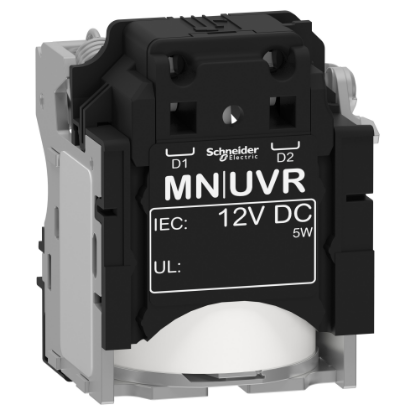 Picture of Undervoltage release MN, ComPacT NSX, rated voltage 12VDC, screwless spring terminal connections