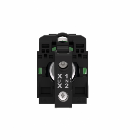 Picture of Harmony XB5, Pilot light, grey plastic, green, 22mm, universal LED, plain lens, 24V AC DC