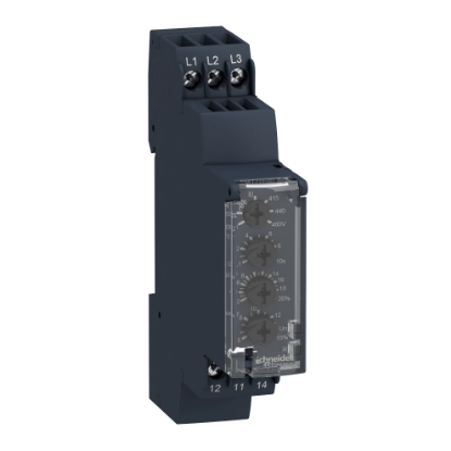 Picture of Harmony Control Relays, Modular multifunction 3 phase supply control relay, 5A, 1CO, 183…528V AC