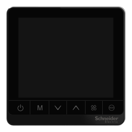 Picture of Thermostat, Spacelogic, fan coil on/off, standalone, touchscreen, 4P, 3 fan, 240V, black