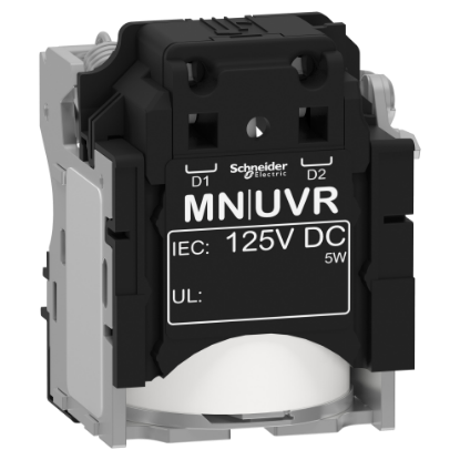 Picture of Undervoltage release MN, ComPacT NSX, rated voltage 125VDC, screwless spring terminal connections