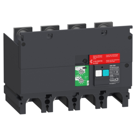 Picture of Earth-leakage add-on protection module VigiPacT, ComPacT NSX 250, 440VAC to 550VAC, 30mA to 30A, 4 poles