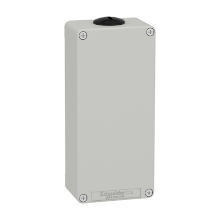 Picture of Die cast empty control station, Harmony XAP, XB2 SL, zinc alloy, grey, M25, undrilled, 80x175x51,5mm