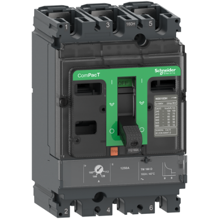 Picture of Circuit breaker, ComPacT NSX100F, 36kA/415VAC, 3 poles, TMD trip unit 32A