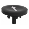 Picture of Push button cap, Harmony XB4, for 22mm push button, plastic, black, marked DOWN ARROW