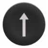 Picture of Push button cap, Harmony XB4, for 22mm push button, plastic, black, marked DOWN ARROW