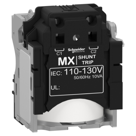 Picture of Shunt trip release MX, ComPacT NSX, 110/130VAC 50/60Hz, screwless spring terminal connections