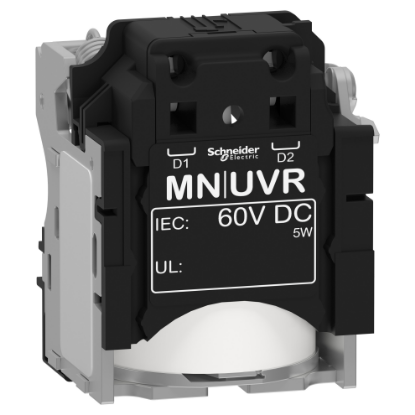 Picture of Undervoltage release MN, ComPacT NSX, rated voltage 60VDC, screwless spring terminal connections