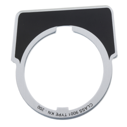 Picture of Blank legend, Harmony 9001K, Harmony 9001SK, 30mm, aluminium, black with silver letters, 40x43mm