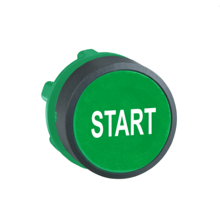 Picture of Harmony XB5, Push button head, plastic, flush, green, 22mm, spring return, marked START