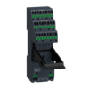 Picture of push in socket with clamp, Harmony Electromechanical Relays, for RXM relays, 12A 2CO, 6A 4CO, push in terminals, separate contact