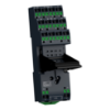 Picture of push in socket with clamp, Harmony Electromechanical Relays, for RXM relays, 12A 2CO, 6A 4CO, push in terminals, separate contact