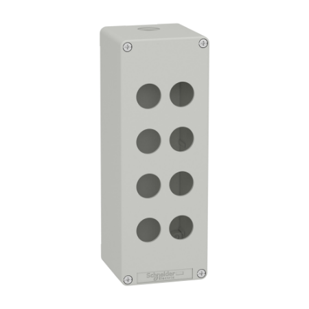 Picture of Die cast empty control station, Harmony XAP, XB2 SL, zinc alloy, grey, M25, 8 cut outs 22mm, 80x220x77mm
