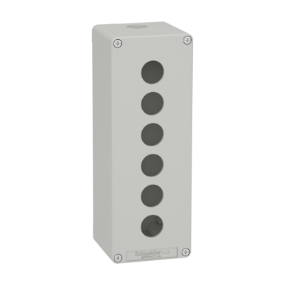 Picture of Die cast empty control station, Harmony XAP, XB2 SL, zinc alloy, grey, M25, 6 cut outs 22mm, 80x220x77mm