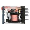 Picture of miniature plug in relay, Harmony Electromechanical Relays, 6A, 4CO, with LED, lockable test but to n, 24V AC