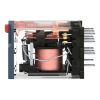 Picture of miniature plug in relay, Harmony Electromechanical Relays, 6A, 4CO, with LED, lockable test but to n, 120V AC