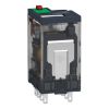 Picture of miniature plug in relay, Harmony Electromechanical Relays, 6A, 4CO, lockable test but to n, 120V AC