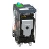 Picture of miniature plug in relay, Harmony Electromechanical Relays, 3A, 4CO, with LED, lockable test but to n, 24V DC