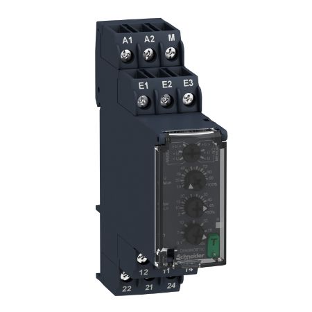 Picture of voltage control relay, Harmony Control Relays, 8A, 2CO, overvoltage or undervoltage detection, 0.05â€¦5V AC DC, 24...240V AC DC
