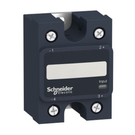 Picture of single phase relay, Harmony Solid State Relays, 25A, panel mount, zero voltage switching, thermal pad, input 3 to 32V DC, output 24 to 300V AC