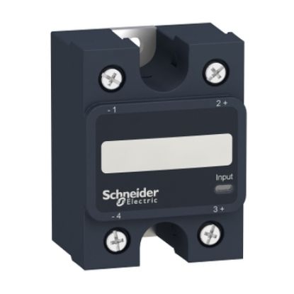 Picture of single phase relay, Harmony Solid State Relays, 10A, panel mount, zero voltage switching, thermal pad, input 3 to 32V DC, output 24 to 300V AC