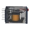 Picture of miniature plug in relay, Harmony Electromechanical Relays, 12A, 2CO, with LED, lockable test but to n, 24V AC