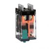Picture of miniature plug in relay, Harmony Electromechanical Relays, 12A, 2CO, lockable test but to n, 24V DC