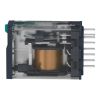 Picture of miniature plug in relay, Harmony Electromechanical Relays, 12A, 2CO, lockable test but to n, 24V DC