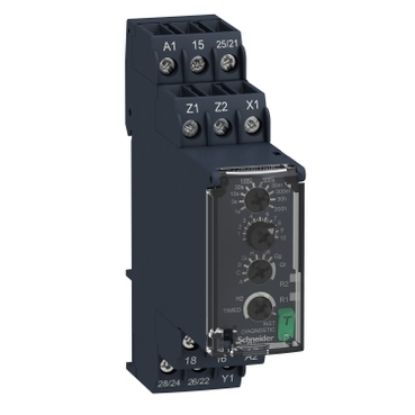 Picture of multifunction relay, Harmony Timer Relays, 8A, 2CO, 0.05s…300h, screw connectors, 24...240V AC DC