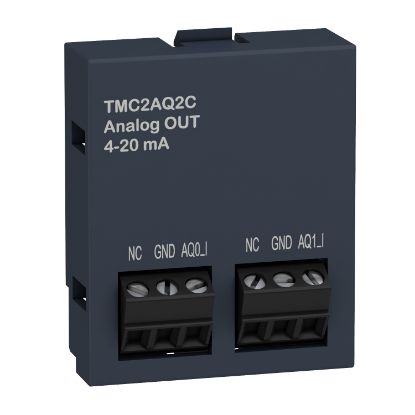 Picture of Modicon M221, Analogue output cartridge, 2 analog current outputs, I/O extension