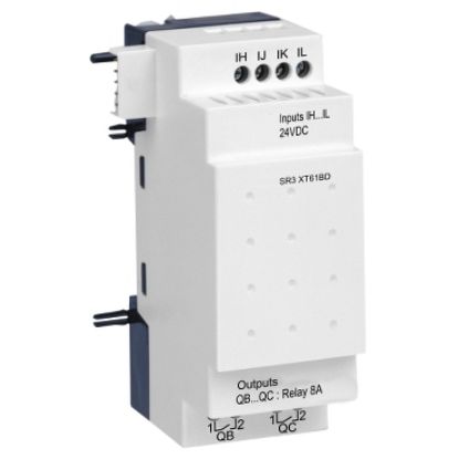 Picture of Zelio Logic, Discrete I/O extension module, 6 I/O, 24 V DC