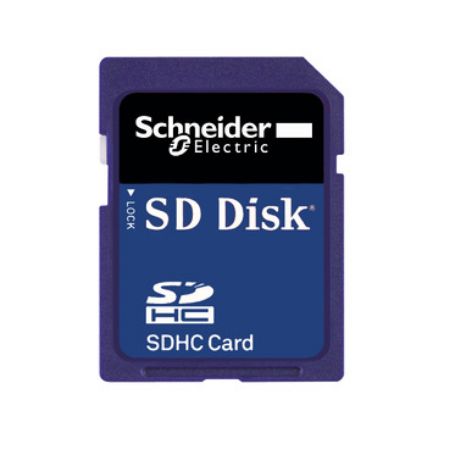 Picture of memory card, Modicon M340, SD flash, 8MB with 8MB file storage, for processor