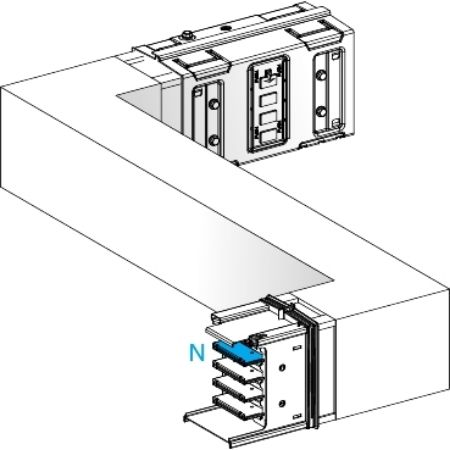 Picture of Zed, Canalis KSA630, aluminium, 500/630A, side B made to measure, turns left then right, 3L+N+PE, white RAL9001