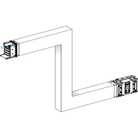 Picture of Zed, Canalis KSA630, aluminium, 500/630A, all sides made to measure, upward/downward, 3L+N+PE, white RAL9001