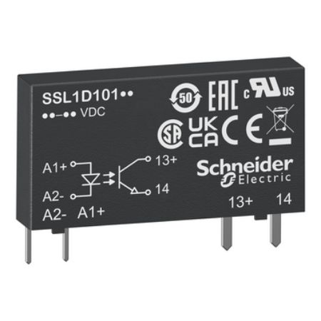 Picture of Harmony Solid State Relays, Solid state slim relay, 0.1A, DC switching, input 3…12V DC, output 1…48V DC