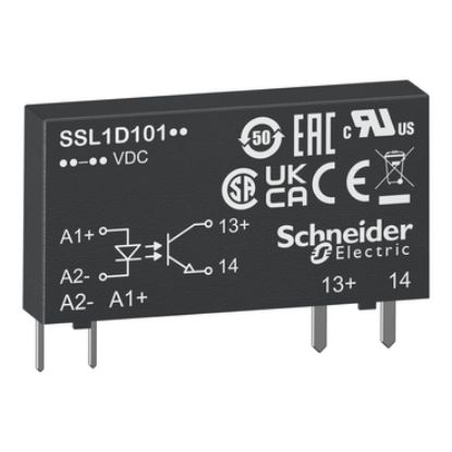 Picture of Harmony Solid State Relays, Solid state slim relay, 0.1A, DC switching, input 16…30V DC, output 1…48V DC