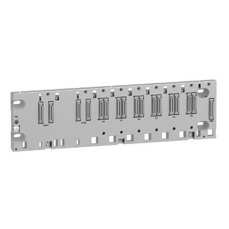 Picture of backplane rack, Modicon X80, 6 slots, redundant Ethernet backplane