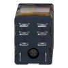 Picture of plug-in relay, Harmony electromechanical relays, 15A, 2CO, with LED, lockable test button, 120V AC