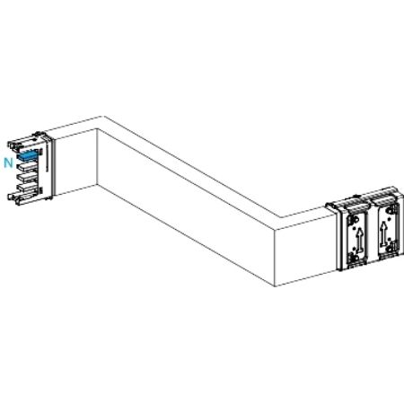 Picture of Zed, Canalis KSA400, aluminium, 400A, side B made to measure, turns right then left, 3L+N+PE, white RAL9001