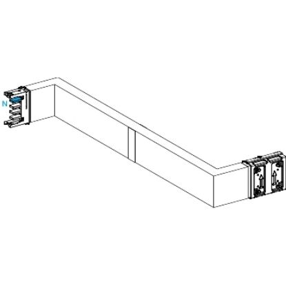 Picture of Zed, Canalis KSA400, aluminium, 400A, side B made to measure with fire barrier, turns right then left, 3L+N+PE, RAL9001
