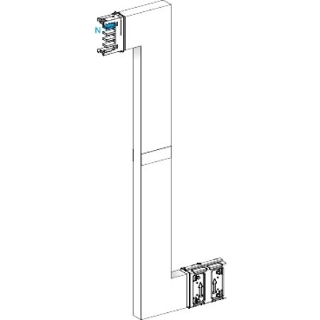 Picture of Zed, Canalis KSA400, aluminium, 400A, side B made to measure with fire barrier, upward/downward, 3L+N+PE, white RAL9001
