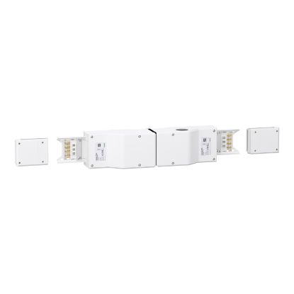 Picture of End feed unit, Canalis KNA, 100A, central mounting, polarity 3L+N+PE/3L+PEN, white RAL9001